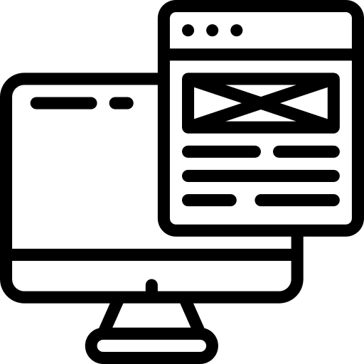 Wireframe televisions tv screen usability icon