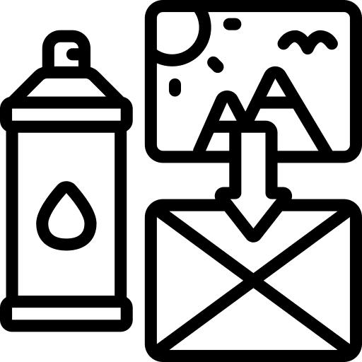 Artwork spray artwork envelope icon