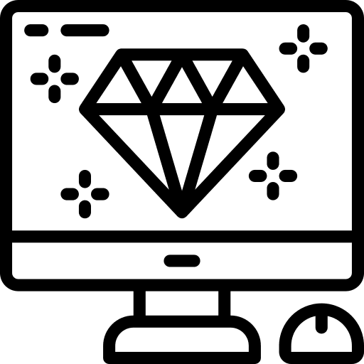 Monitor monitor diamond web design icon
