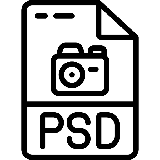 Psd document format extension icon