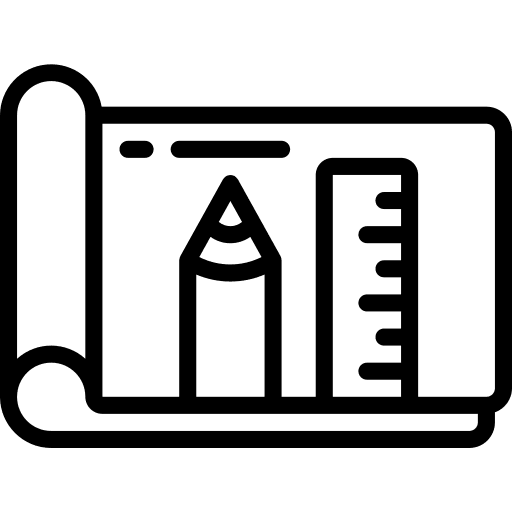 Sketch blueprint construction and tools graphic design icon