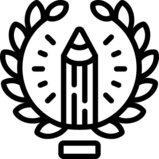 Creative trophy art and design laurel icon