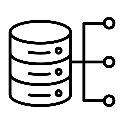 Database interface database sign icon