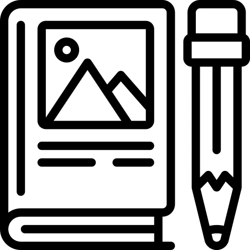 Sketchbook art and design tools and utensils drawing icon