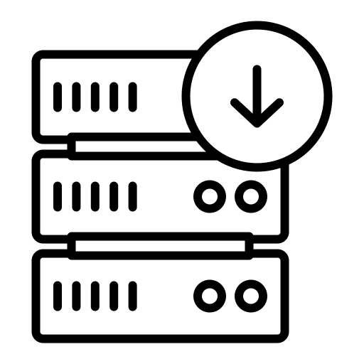 Download interface file storage data storage icon
