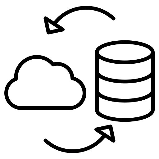 Refresh data server signs icon