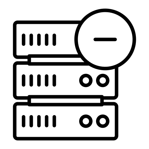 Remove signs database data icon