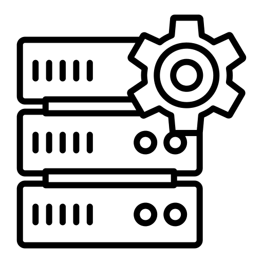 Server data server gear icon