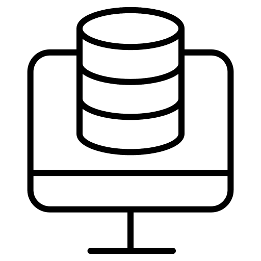 Database computing database monitor icon