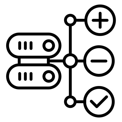 Database networking connection interface icon
