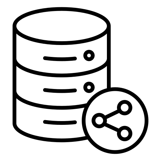 Database share computing interface icon