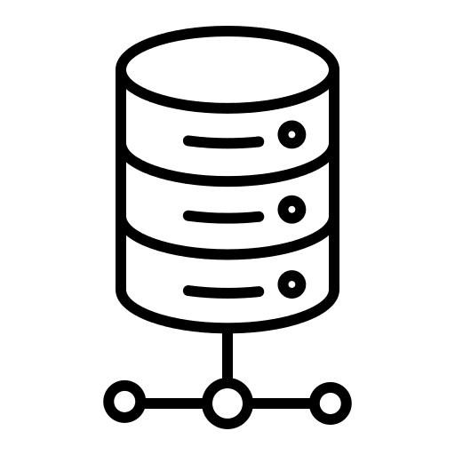 Database sign computing database icon