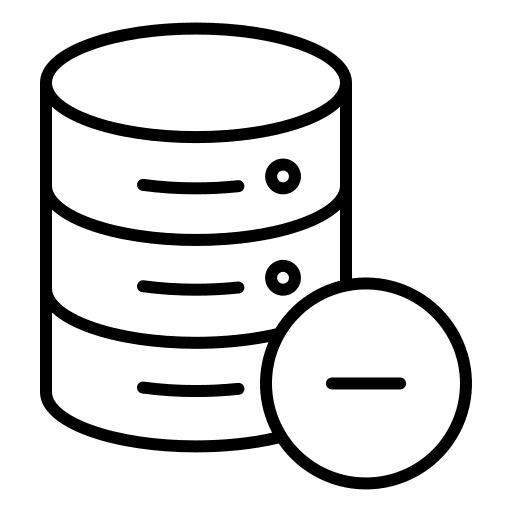 Database sign computing interface icon