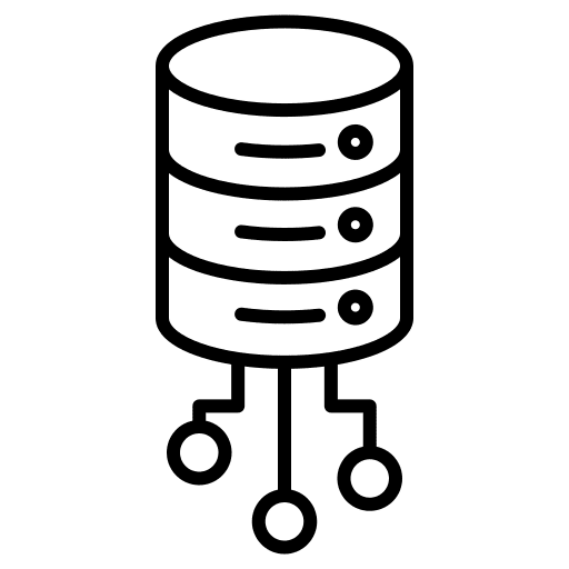 Database signs interface link icon
