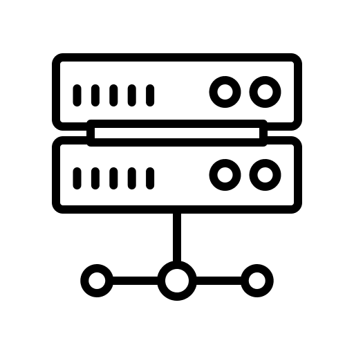 Server computing database server icon