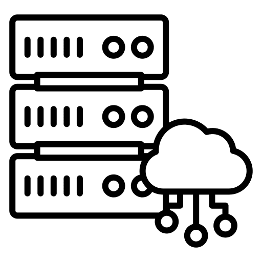 Server database interface sign icon