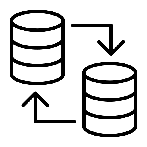 Server server database arrows icon