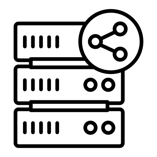 Server share computing sharing icon