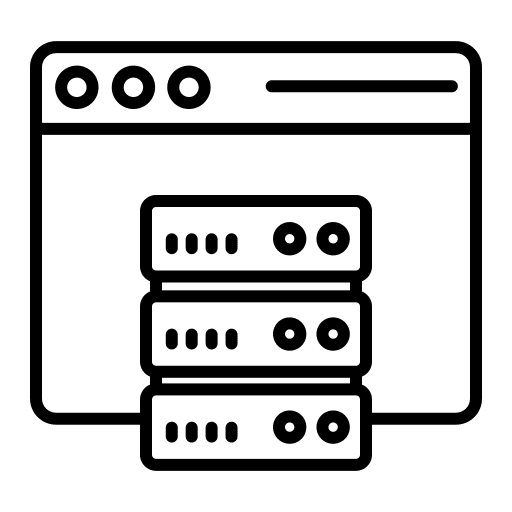 Web web page data database icon