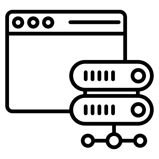 Web website data computing icon