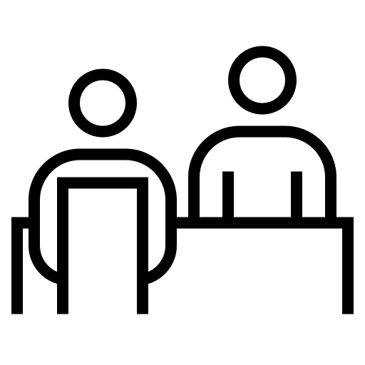 Interview job boss meeting icon