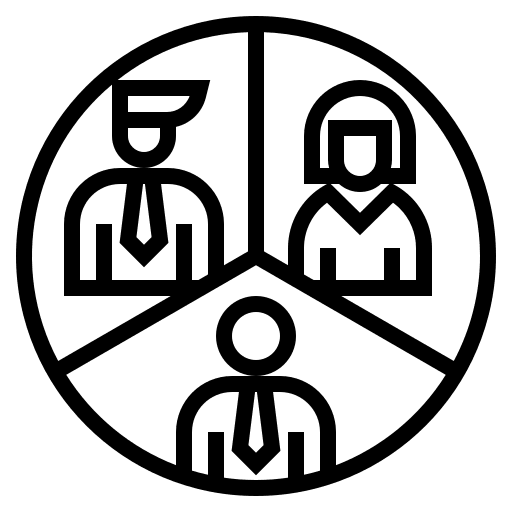 Segment business and finance study segments icon