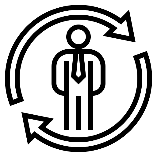 Employee behaviour avatar arrows icon