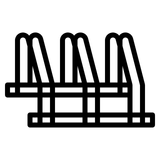 Parking bike rack bycicle icon