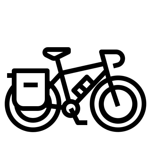 Touring transportation bycicle bike icon