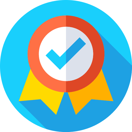 Badge credibility medal check icon