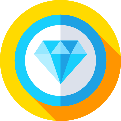 Diamond sports and competition certificate seo and web icon