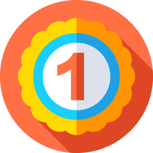 First sports gold medal prize icon