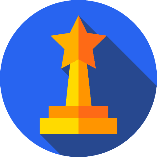 Trophy winner award star icon