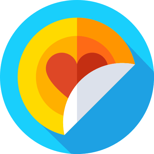 Badge sports and competition badge heart icon