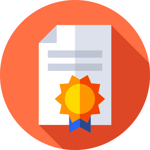 Diploma degree education contract icon