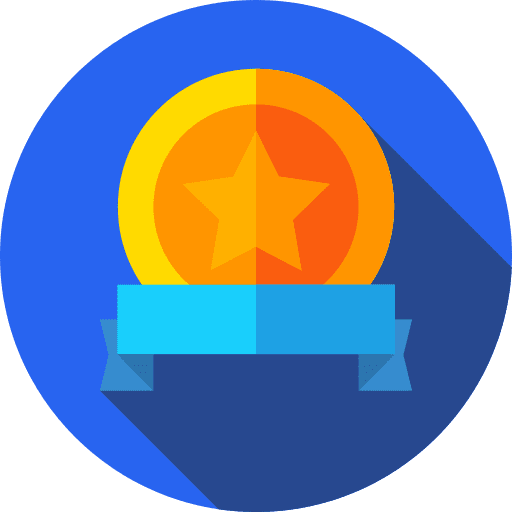 Medal winner sports and competition quality icon