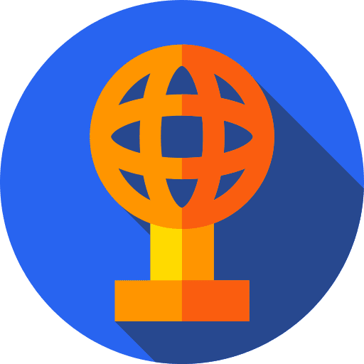 Trophy award sports and competition trophy icon