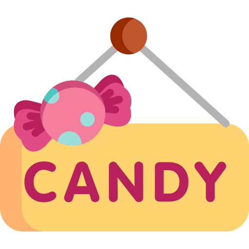 Candy sign food and restaurant candy icon
