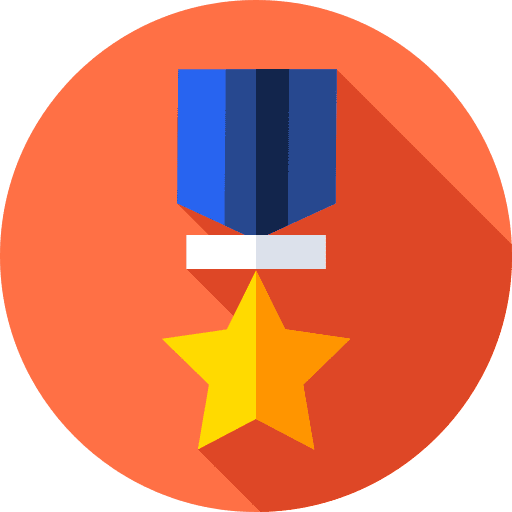 Star ribbon medal sports and competition icon
