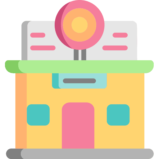 Candy shop dessert food and restaurant food icon