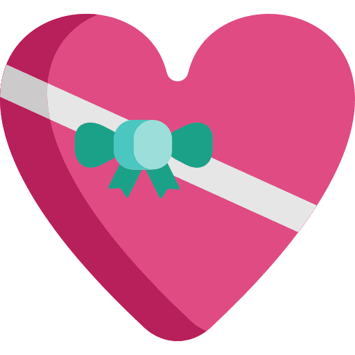 Chocolate box heart chocolate food and restaurant icon