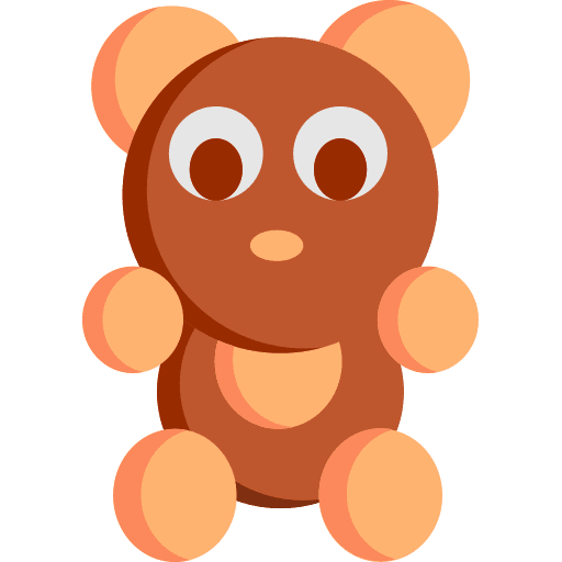 Teddy bear animals kid and baby fluffy icon