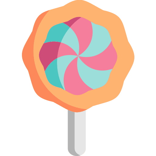 Lollipop sweet food stick icon