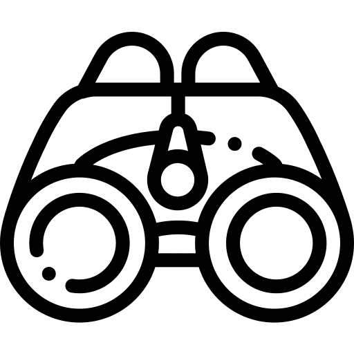 Binoculars see eye binoculars icon
