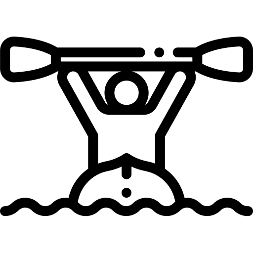 Canoe transport sports and competition transportation icon