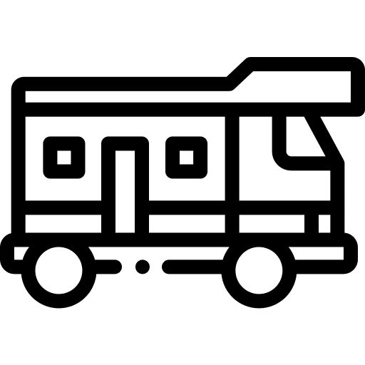 Caravan trailer camping summer icon