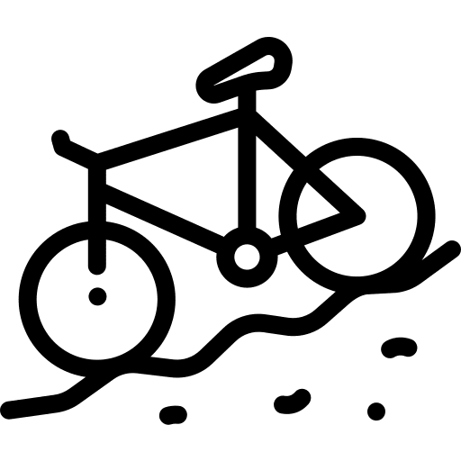 Downhill hobbies and free time downhill wheels icon