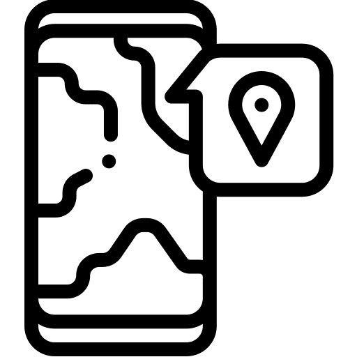 Gps ui navigation smartphone icon