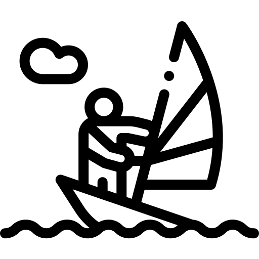 Windsurf transportation surf wind icon