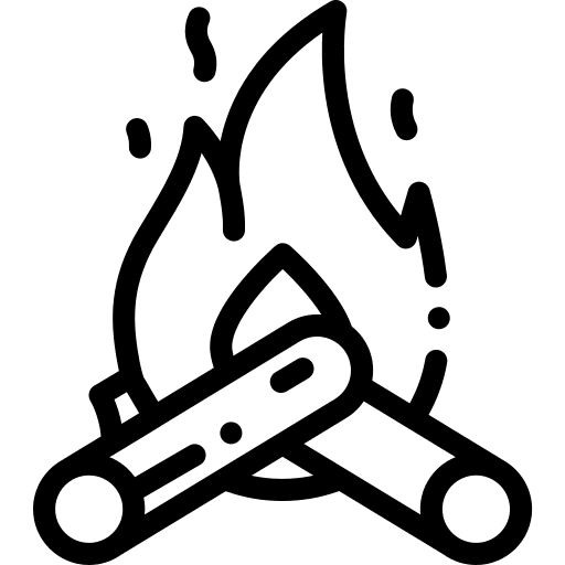 Fire nature bonfire bushcraft icon